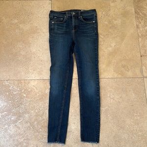 Rag & Bone 10 Inch High Rise Ankle Skinny Jeans in Mad River Wash Size 26